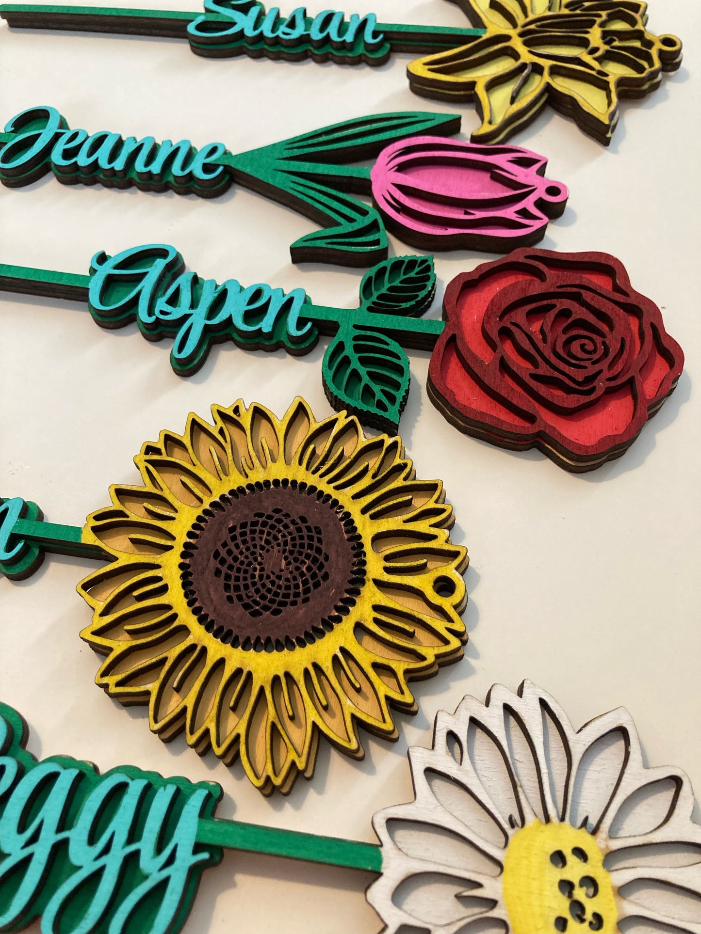 Personalized Wooden Flower